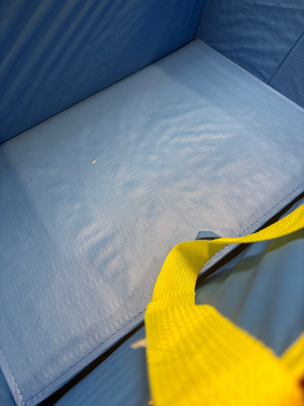 Collapsible Box Tote - Blue and Yellow Trim - Picture 15 of 16